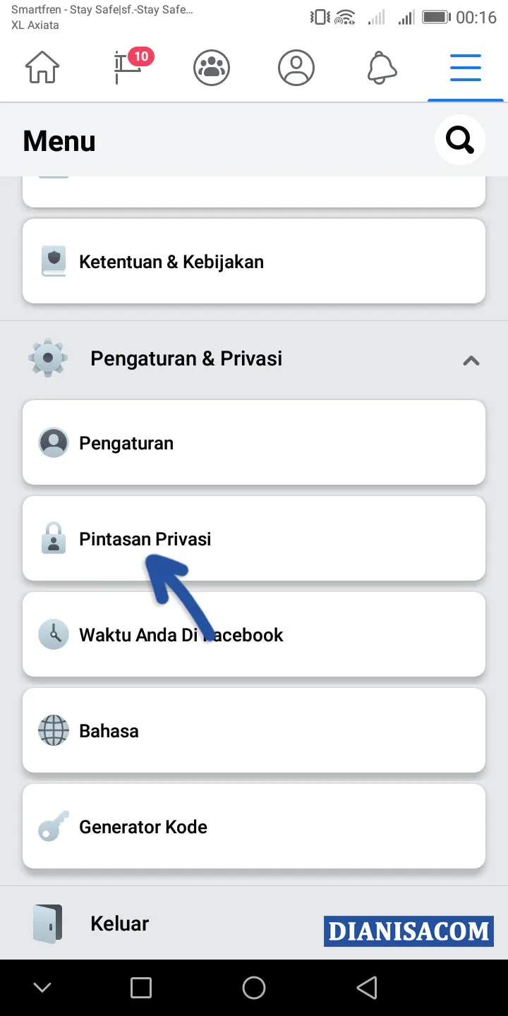 1 Pintasan Privasi Facebook