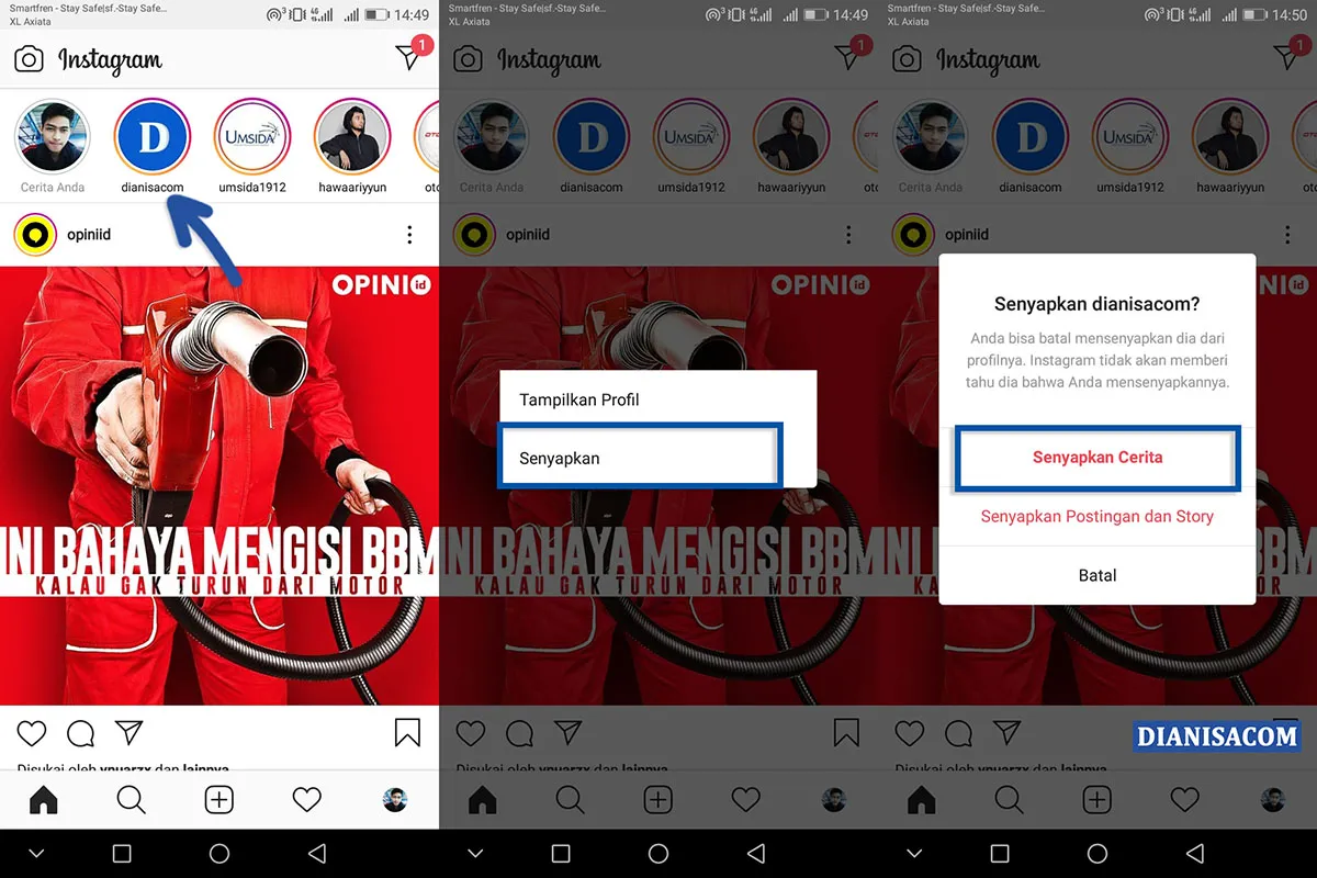 1 Sembunyikan Cerita Orang Lain Instagram