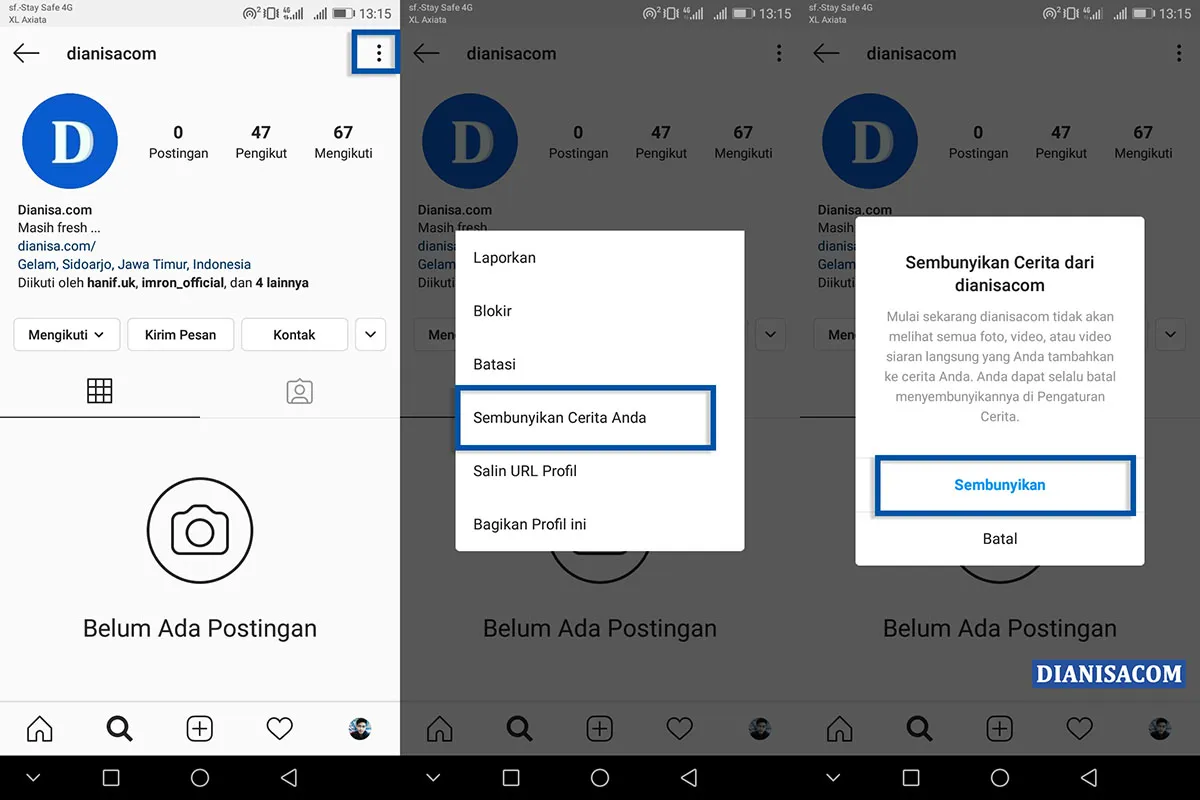 1 Sembunyikan Story Instagram untuk Orang Lain