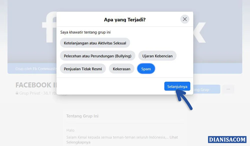 2 Alasan Report Grup Facebook