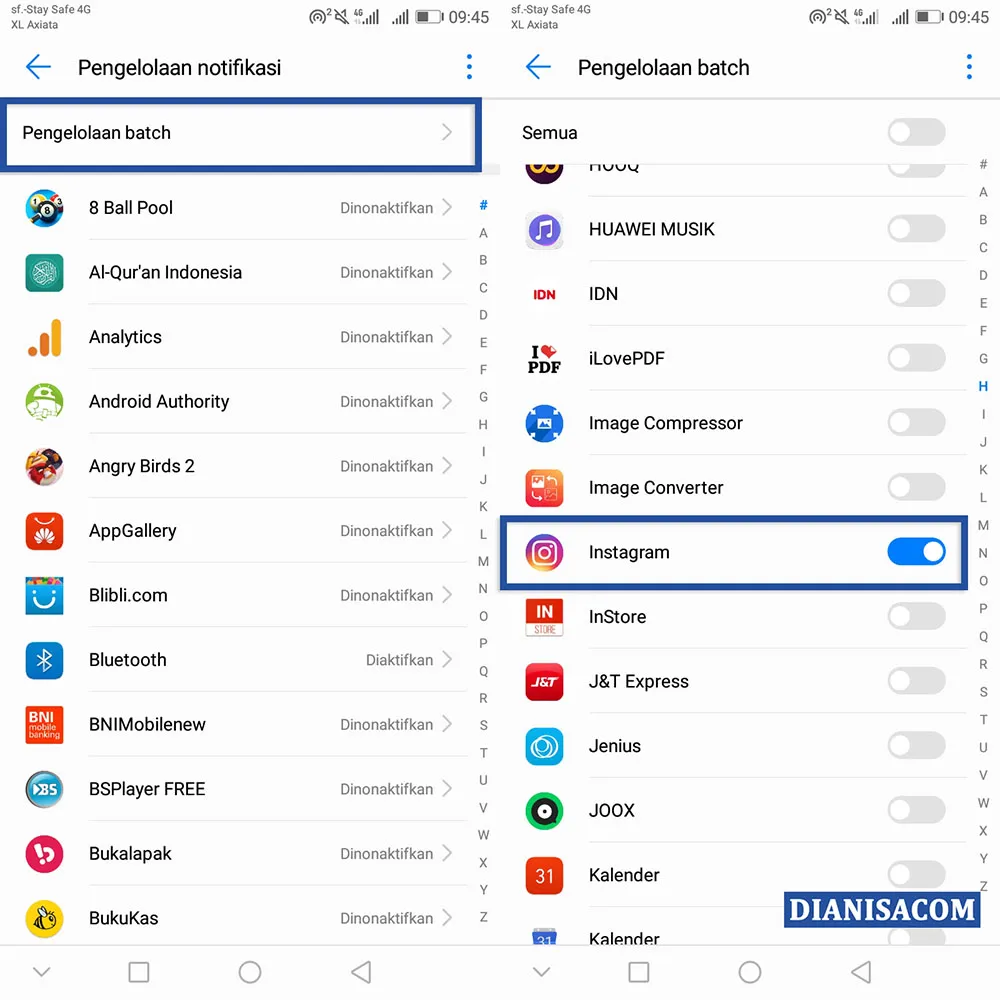 2 Matikan Notifikasi Aplikasi Android