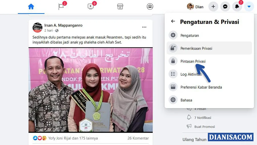 2 Pintasan Privasi Facebook Browser