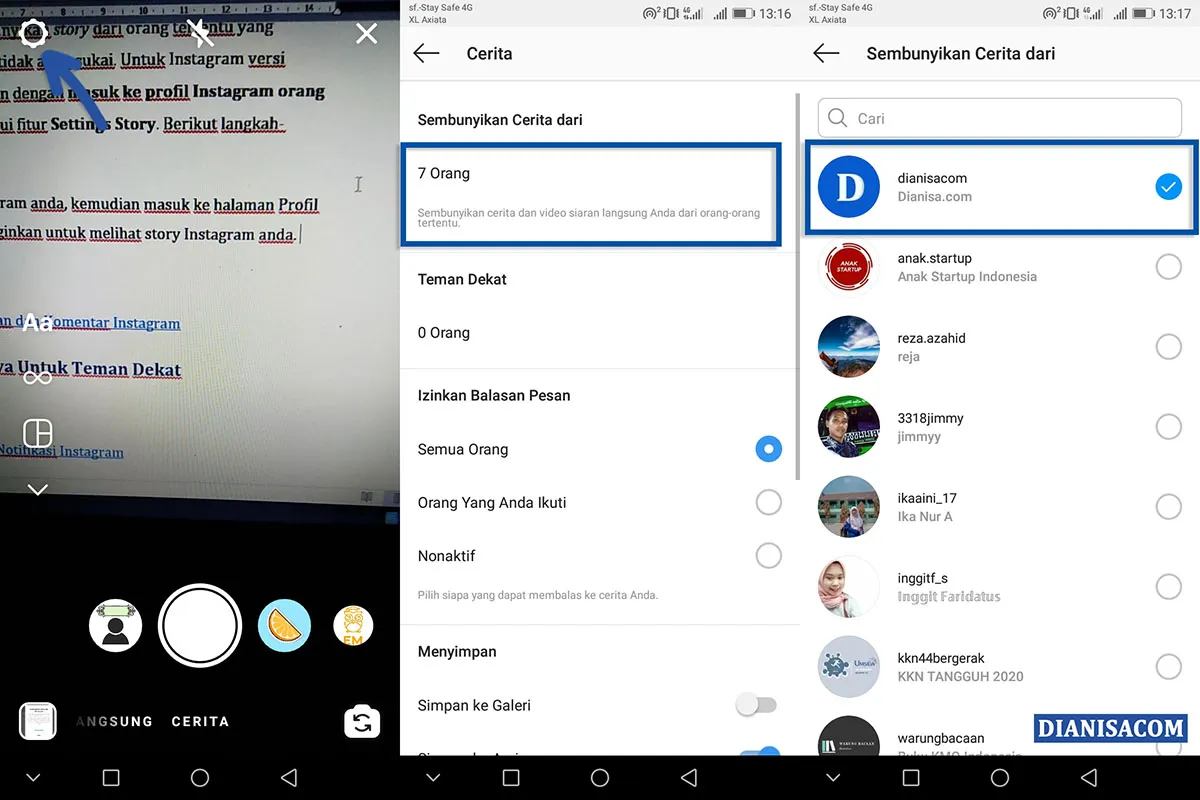 2 Sembunyikan Cerita dari Orang Tertentu Instagram