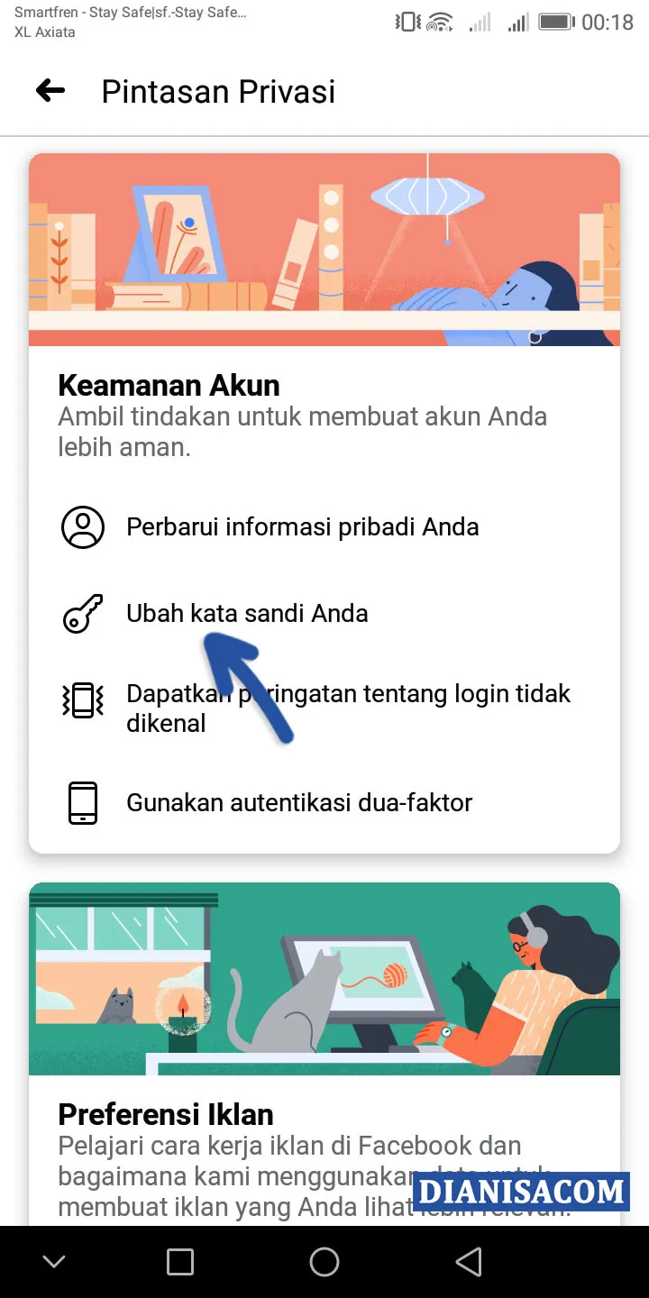 2 Ubah Kata Sandi Facebook