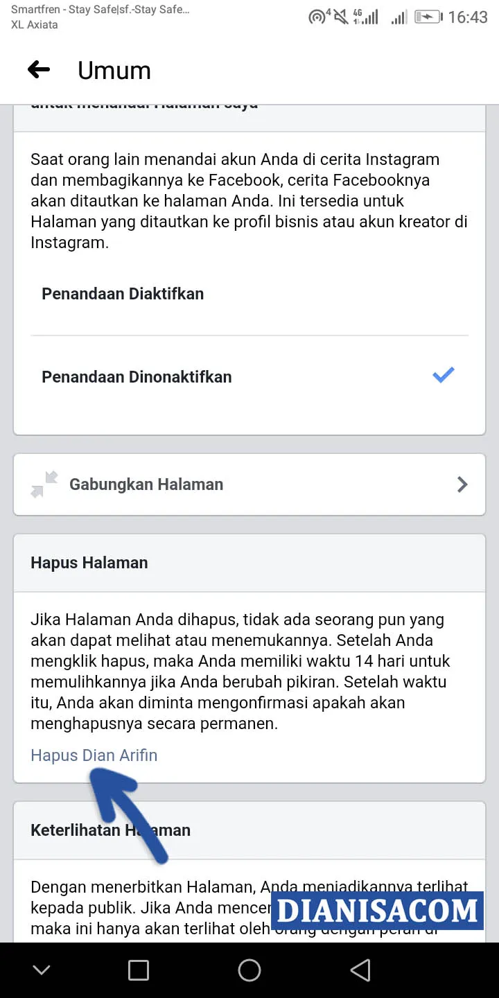 4 Hapus Halaman Facebook Smartphone