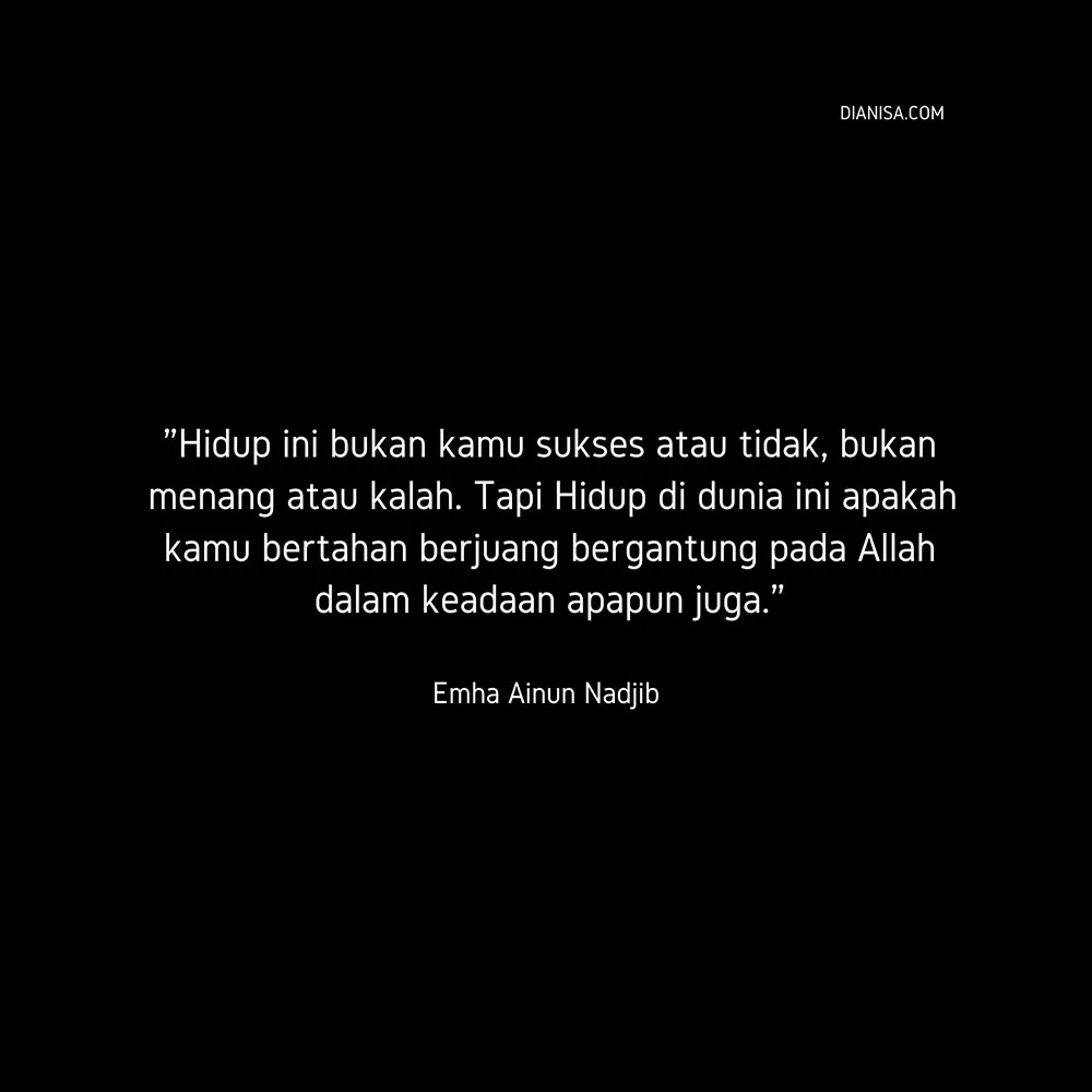 Kata Kata Cak Nun tentang Sukses