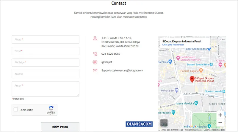 Komplain Website SiCepat