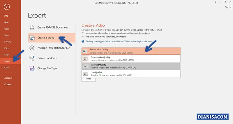 Kotak Pertama Konversi Video