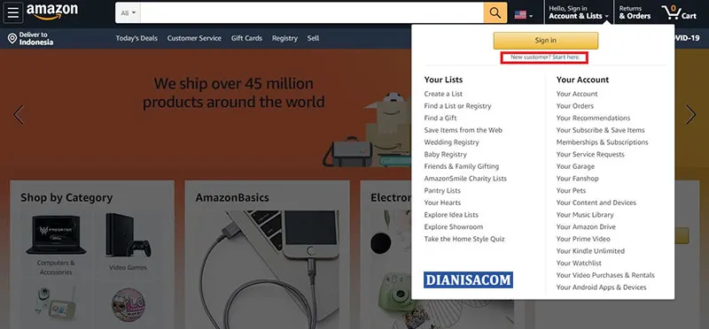 Register Baru Amazon