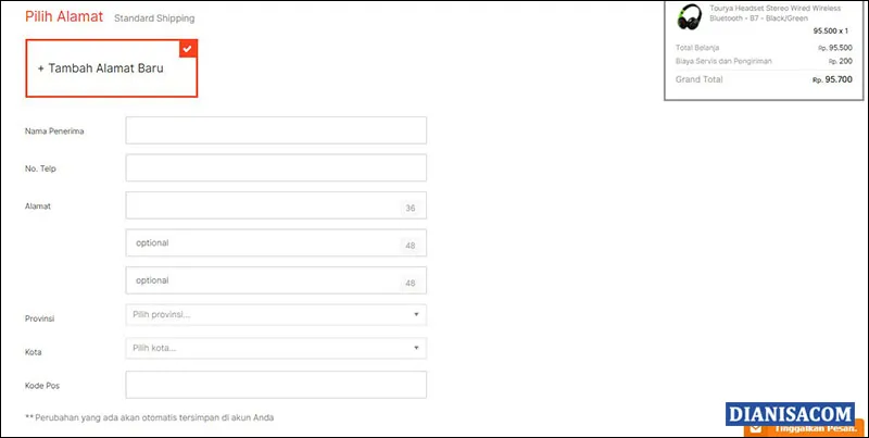 Alamat Pengiriman Jakartanotebook