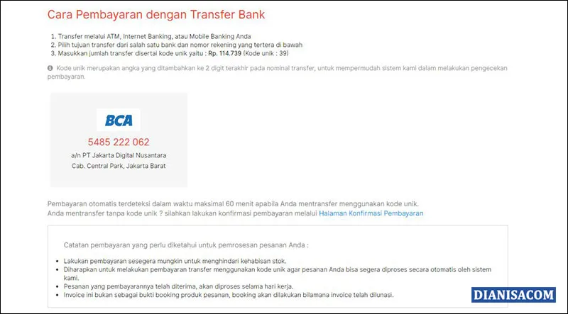 Cara Pembayaran Jakartanotebook