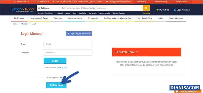 Daftar Baru Jakartanotebook