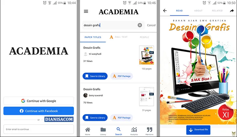 Download File Aplikasi Academia