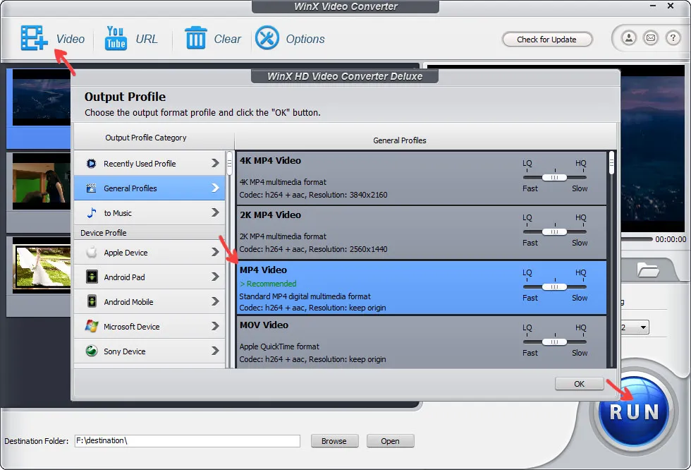 MKV ke MP4 WinX Media Player