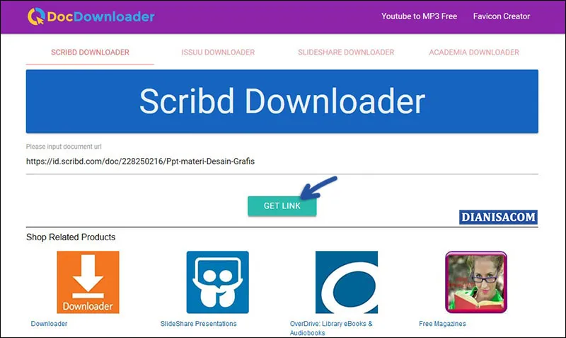 Paste URL DocDownloader