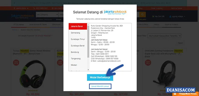 Pemilihan Lokasi Jakartanotebook