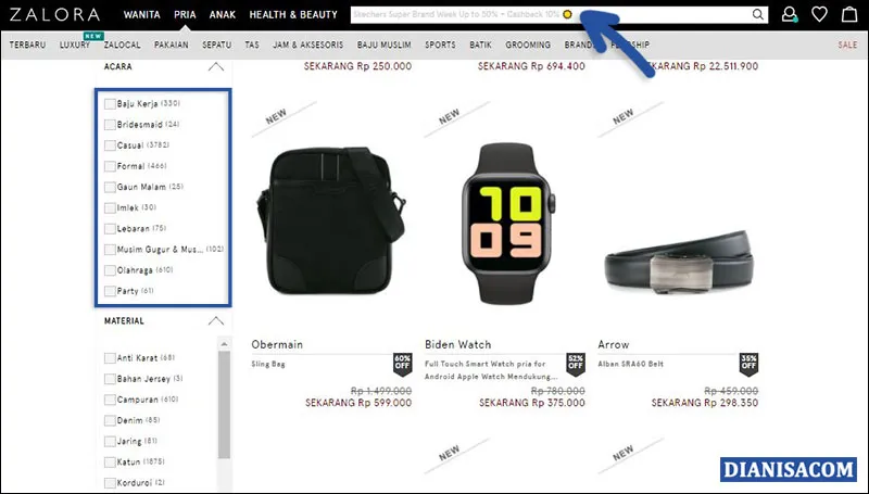 Pencarian Barang Zalora