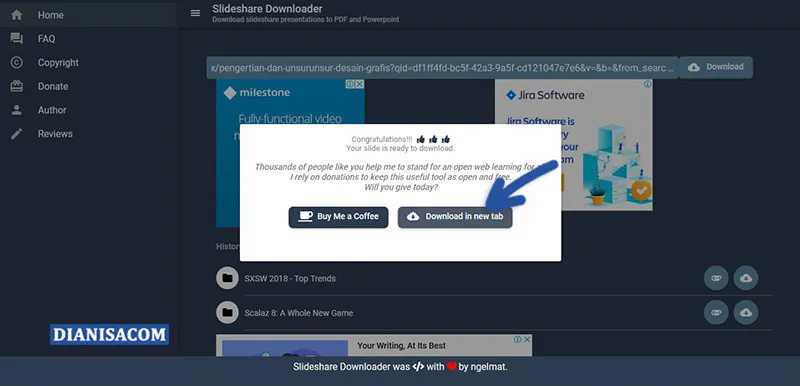 Tab Download SlideShare Downloader