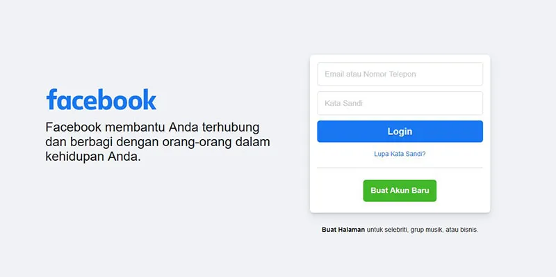 Tampilan Facebook Terbaru Saat ini