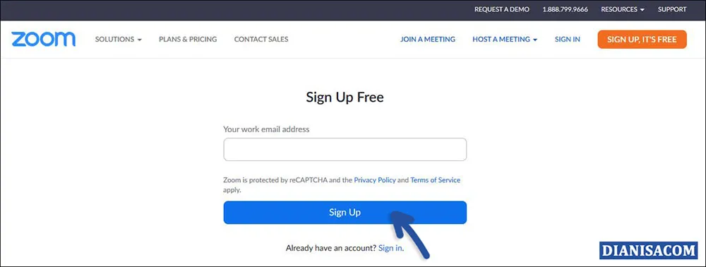 2 Masukkan Email Zoom