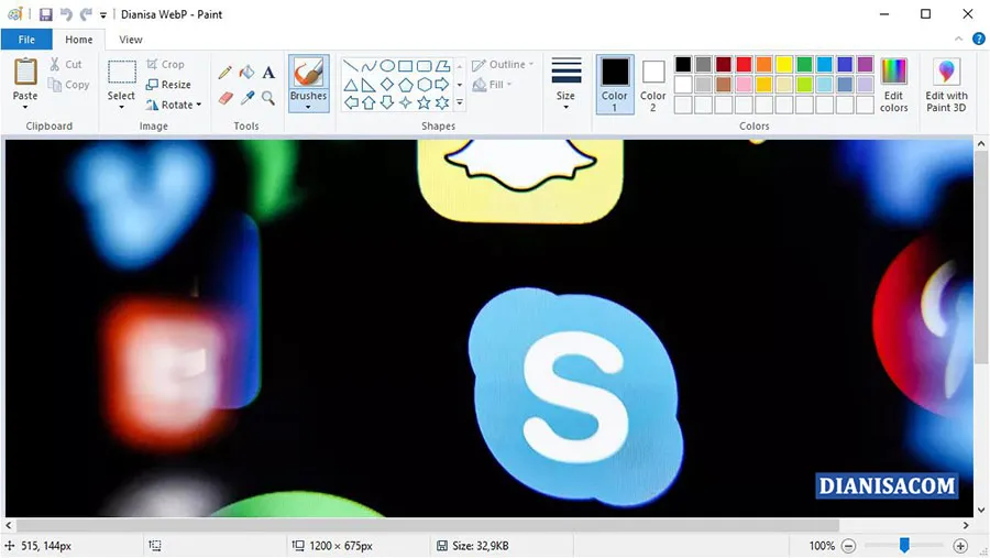 2 Membuka WebP Paint