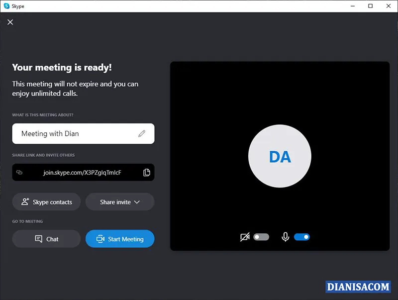 2 Mulai Meeting Skype