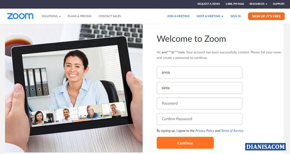 6 Masukkan Password Zoom Meeting