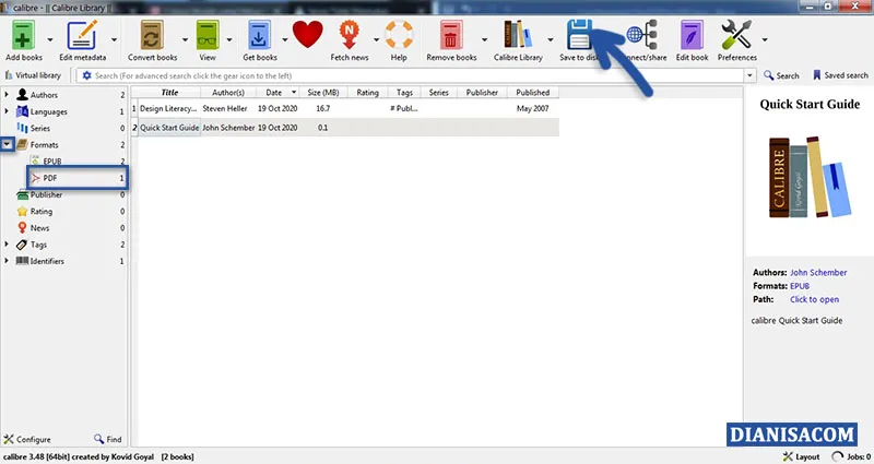 Convert EPUB ke PDF Calibre 3
