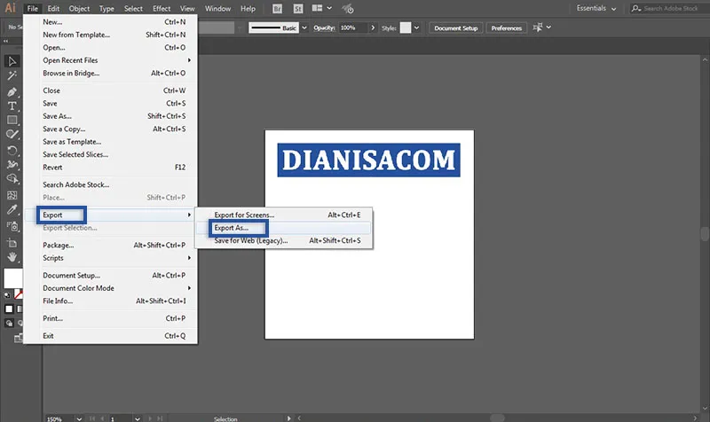 Ubah PSD ke JPG Illustrator