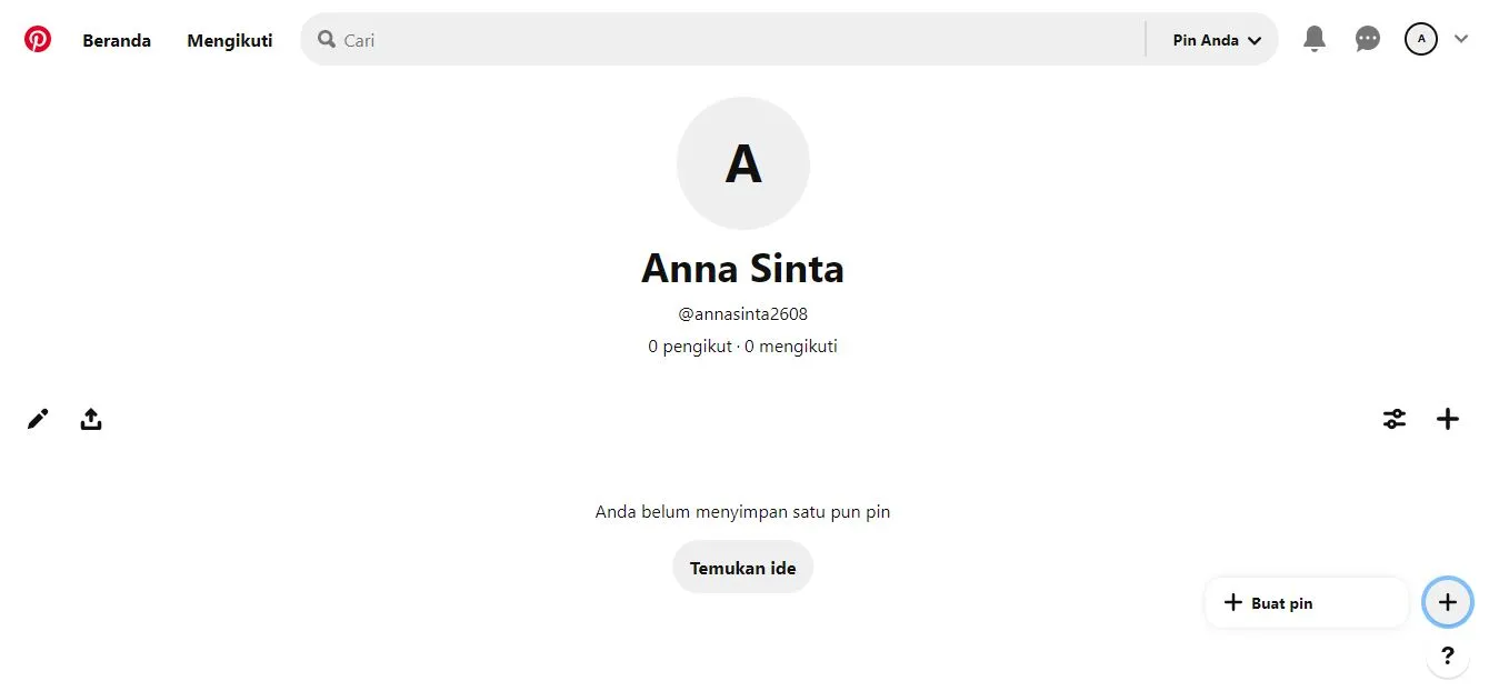 1 Membuat Pin Pinterest