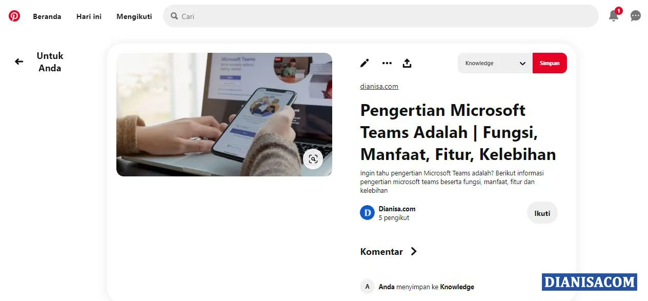 5 Menyimpan Gambar Pinterest