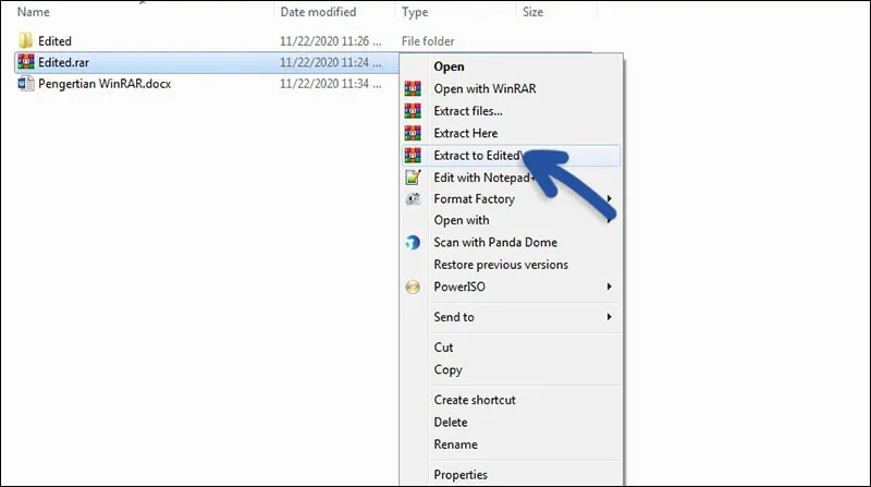 Cara Membuka File WinRAR