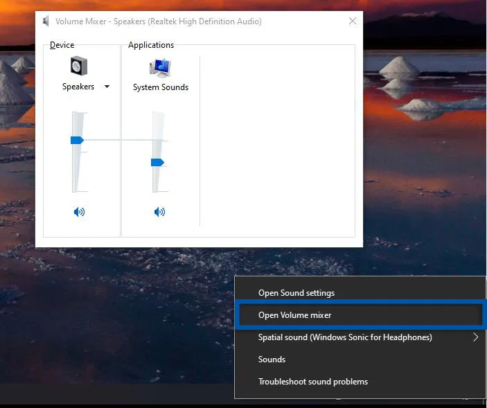 Cek Volume Speaker Laptop