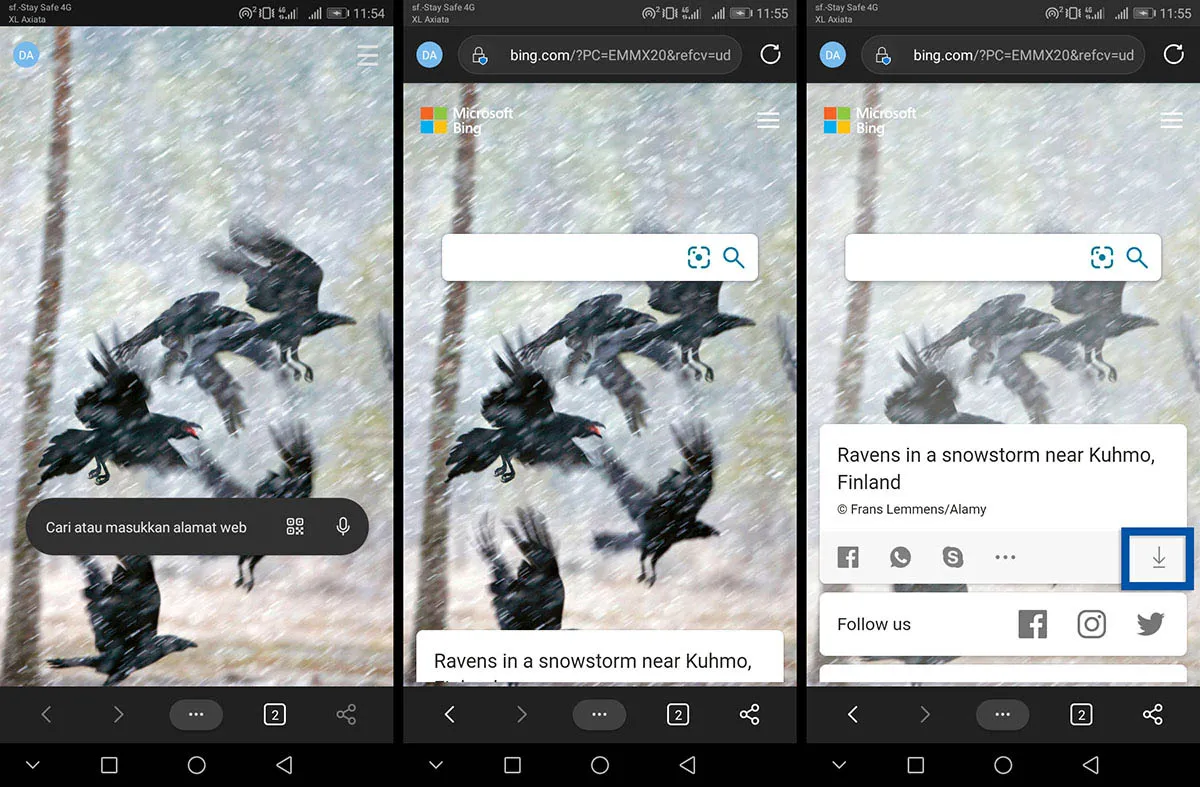 Download Background Microsoft Edge Android