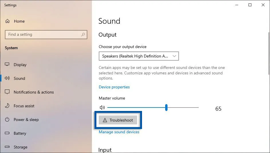 Lakukan Troubleshoot Sound Speaker