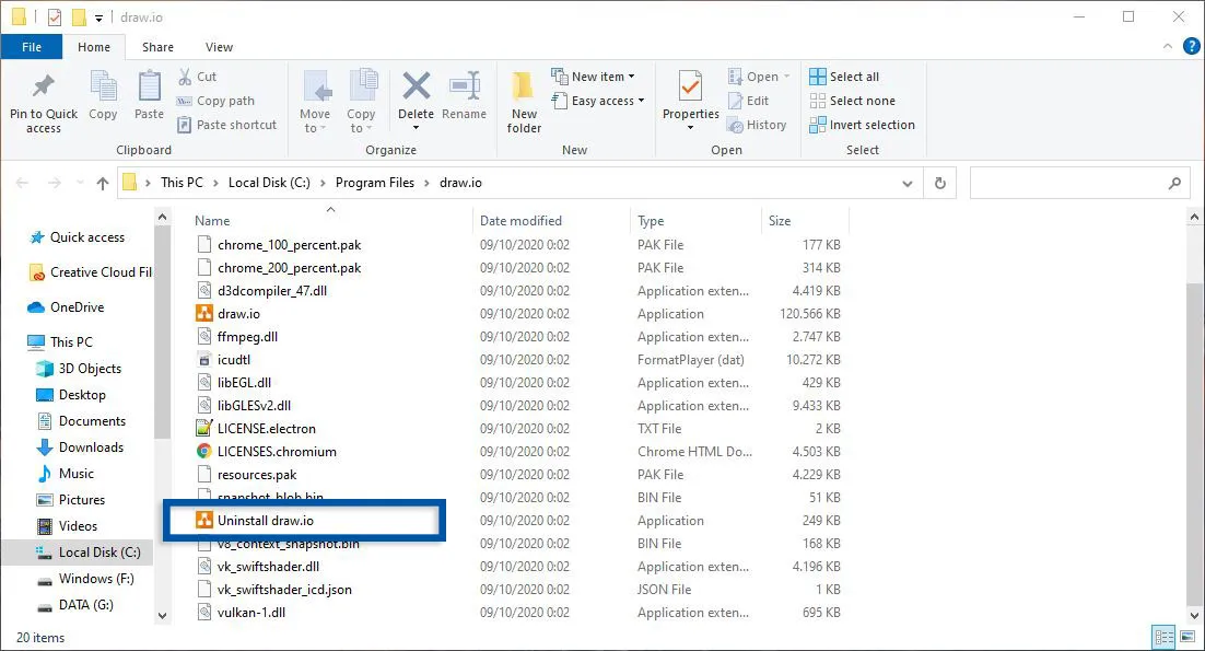 Menghapus Aplikasi Windows melalui Program Files