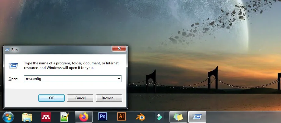 1 Buka msconfig Windows 7