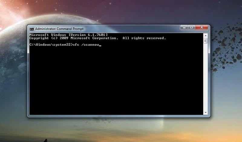 4. Pemindaian SFC Windows 7