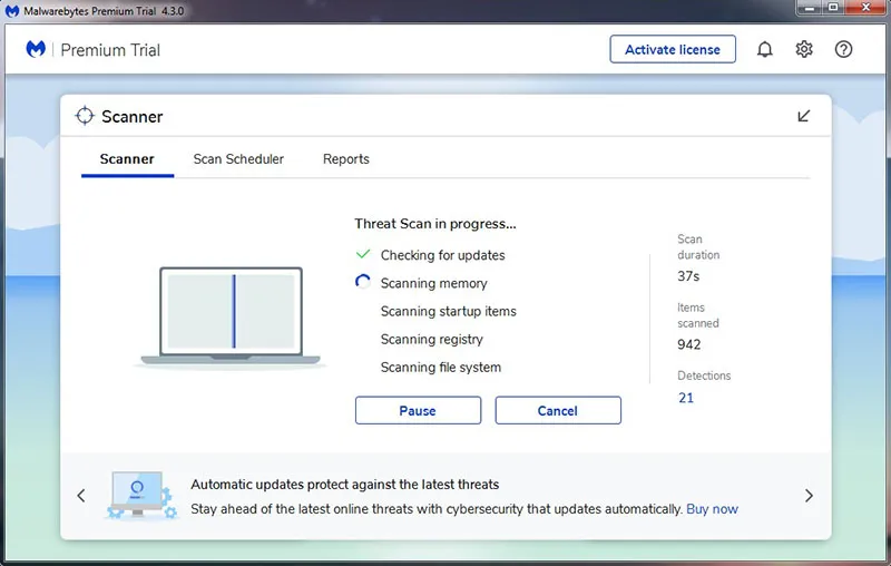 4. Scan Menggunakan Malwarebytes