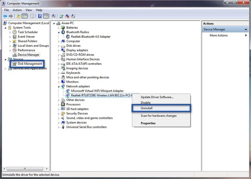 Install Ulang Driver Network