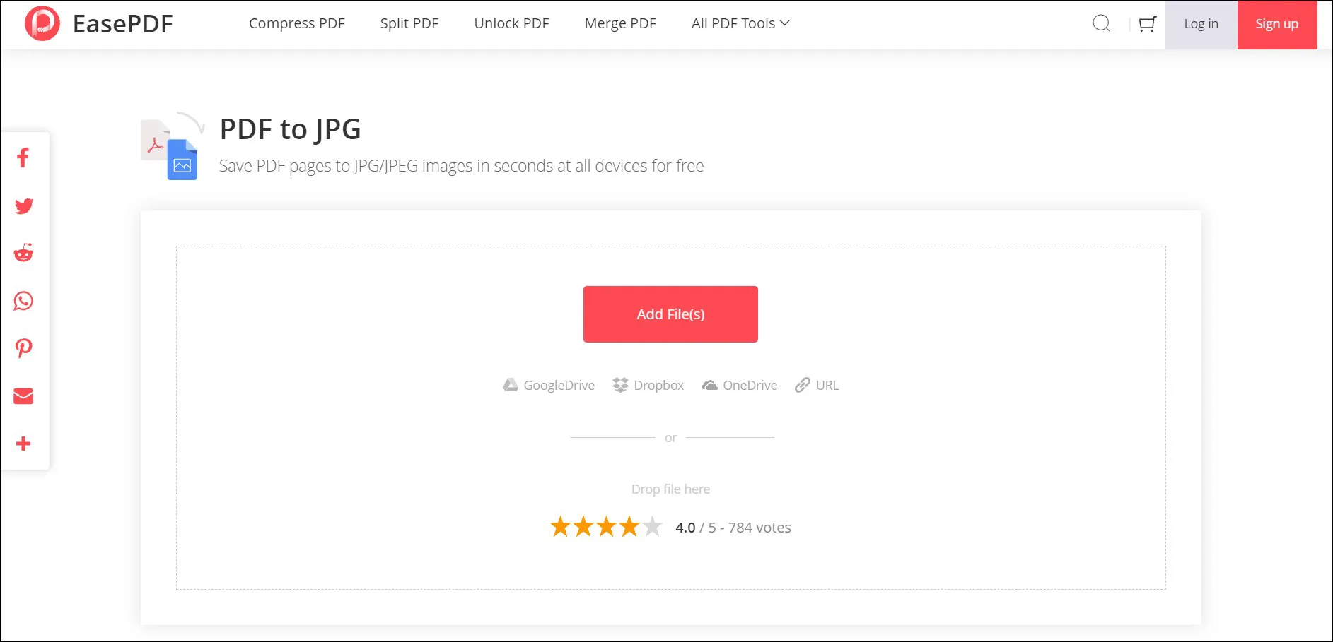 Mengubah PDF ke JPG EasePDF