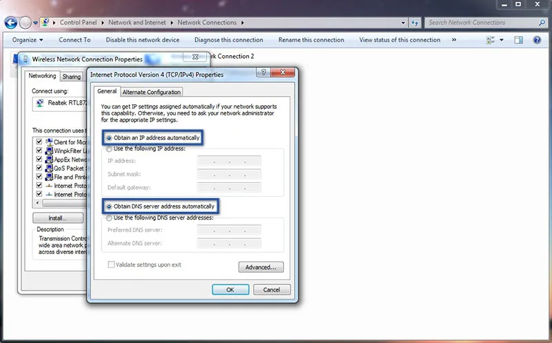 Ubah Pengaturan Wireless Connection