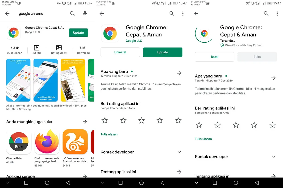 Update Google Chrome Android