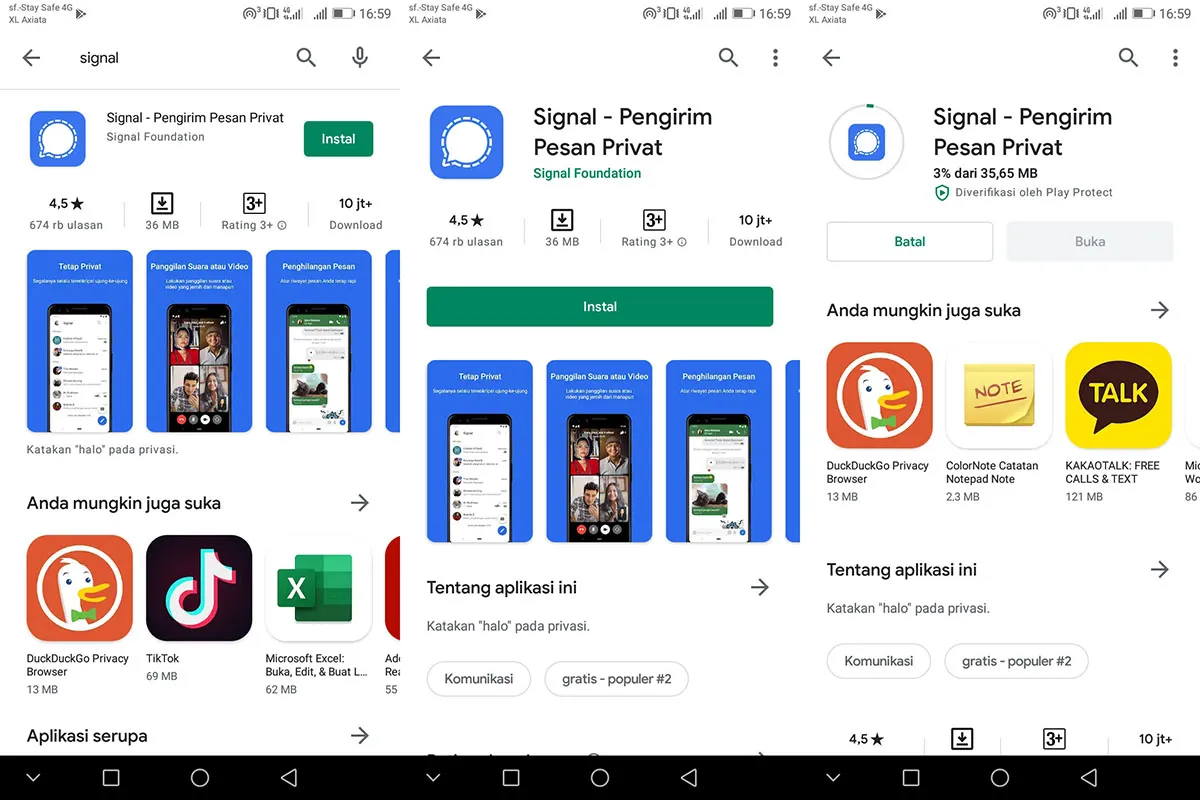 1 Install aplikasi Signal