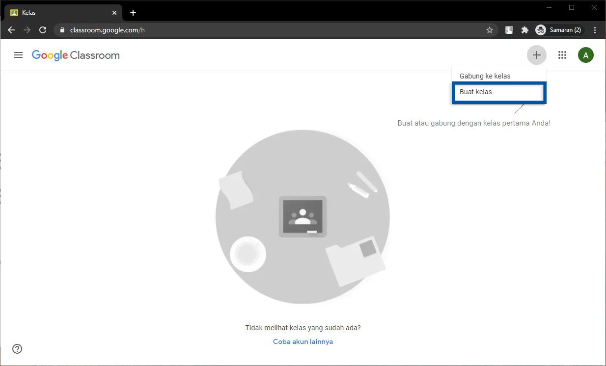 1 Membuat kelas Google Classroom