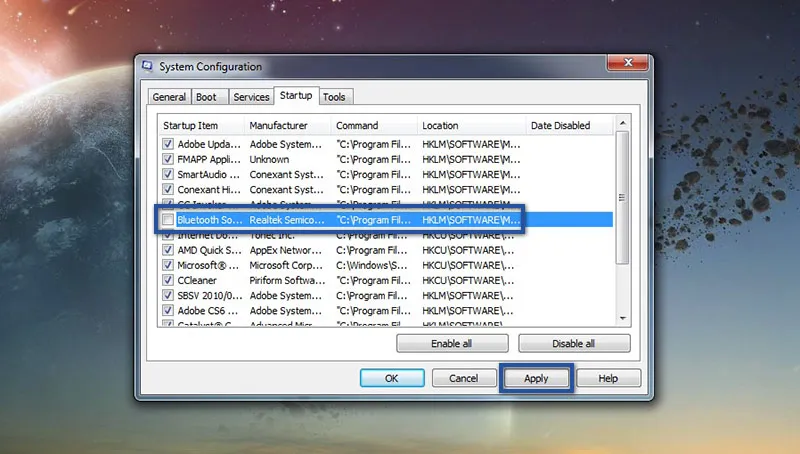 3. Menghentikan Software Latar Belakang