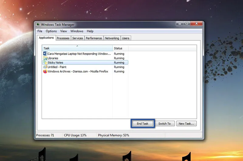 4. Mengurangi Multitasking Windows 7