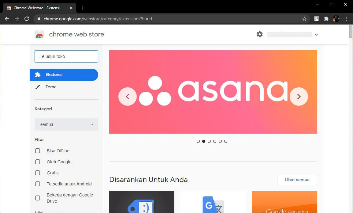 Ekstensi Google Chrome