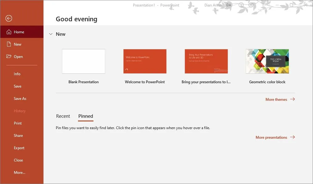 Fitur File Microsoft PowerPoint
