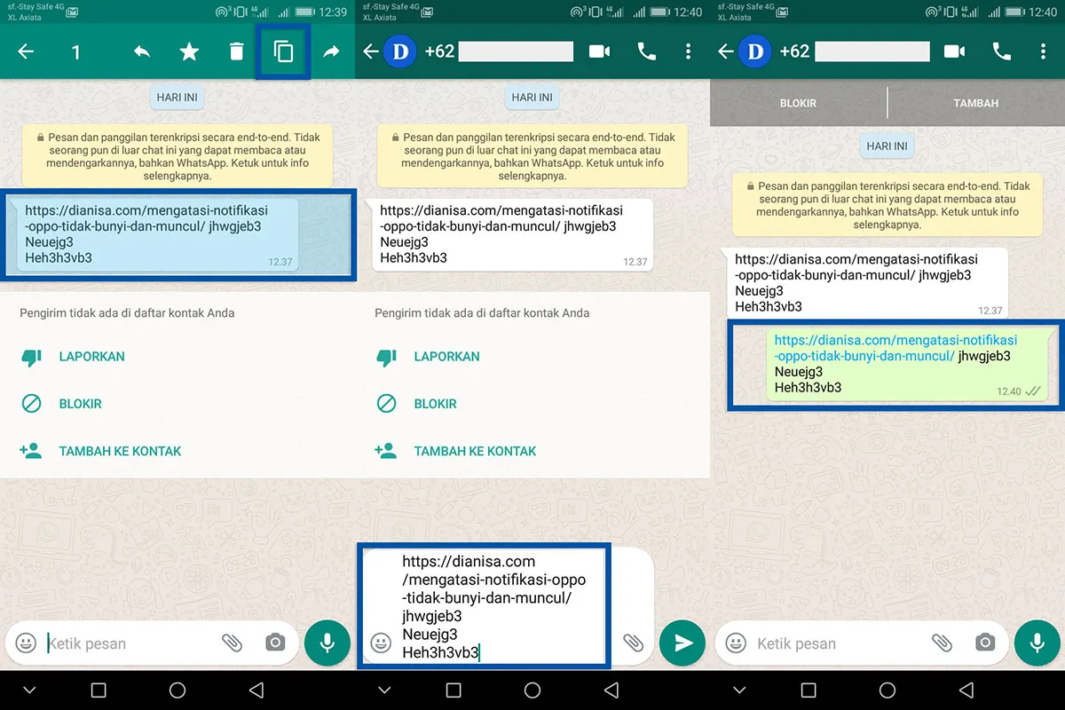 Salin Pesan Link WhatsApp